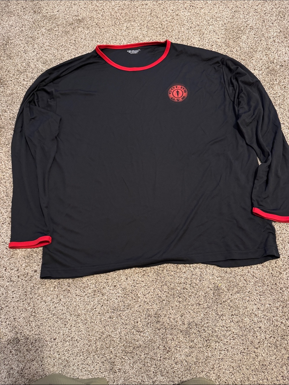 Gold Gym Men's Black Long-Sleeve Performance Gym-Dri size XXL